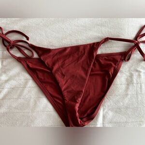 Shade & Shore Deep Red Bikini Bottom